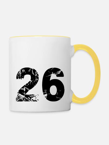 26 - Tasse zweifarbig - Weiß/Gelb