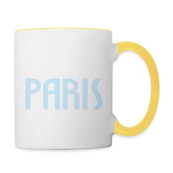 Paris - Mug contrasté - blanc/jaune - Droite