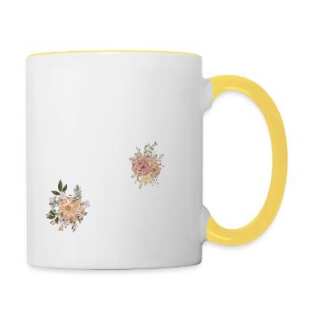 26th Anniversary Flowers (Gift of 26 years) - Contrasting Mug - white/yellow - Right