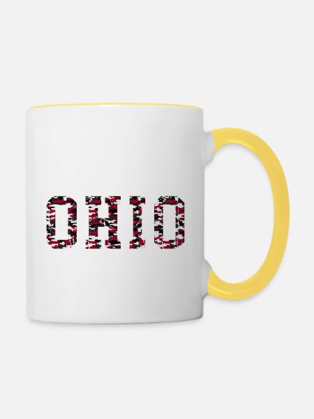 Ohio camoflague - Tasse zweifarbig - Weiß/Gelb