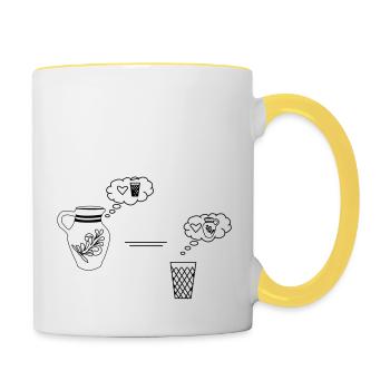 Bembel Thought Bubble - Contrasting Mug - white/yellow - Right