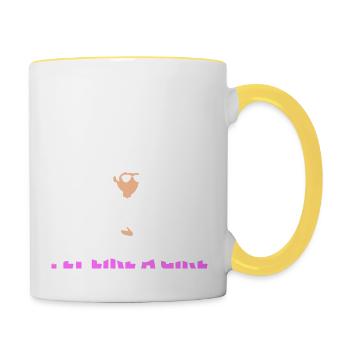 Fly Like A Girl Airline Pilot Aviation - Mug contrasté - blanc/jaune - Droite