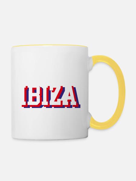 IBIZA - Tasse zweifarbig - Weiß/Gelb
