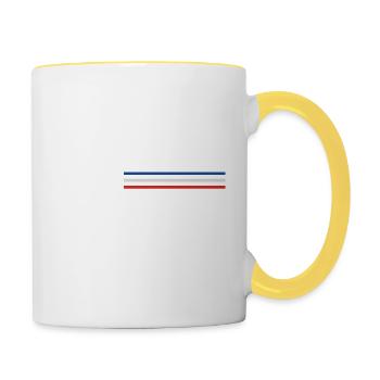 super marraine - t-shirt assorti - Mug contrasté - blanc/jaune - Droite