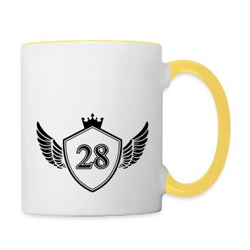 wappen 28 - Tasse zweifarbig - Weiß/Gelb - Rechts