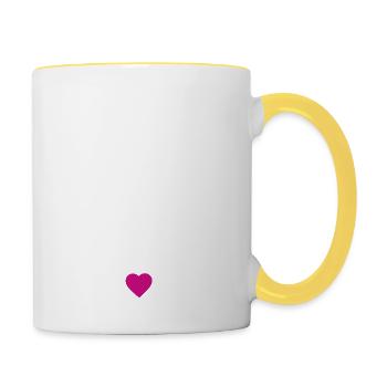 Bientôt tatie - Mug contrasté - blanc/jaune - Droite
