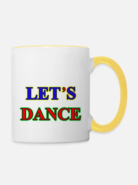 Letsdance E - Tasse zweifarbig - Weiß/Gelb