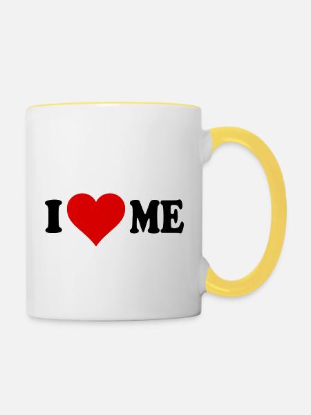 Iloveme - Tasse zweifarbig - Weiß/Gelb