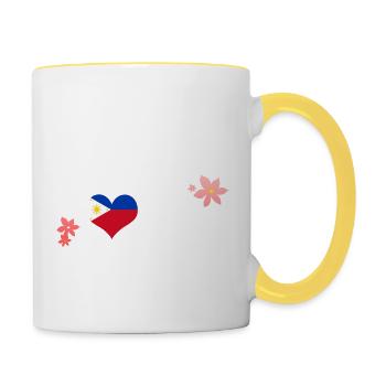 Philippines Filipino Flag Pride I Gift - Contrasting Mug - white/yellow - Right