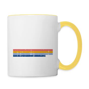 Vintage 70s 80s Style Moab, Utah - Mug contrasté - blanc/jaune - Droite