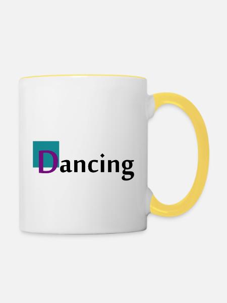 Dancing Dance Music - Tasse zweifarbig - Weiß/Gelb