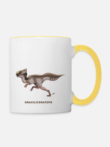 GRACILICERATOPS - Tasse zweifarbig - Weiß/Gelb