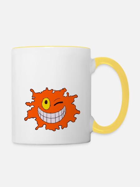 Splash Orange - Tasse zweifarbig - Weiß/Gelb