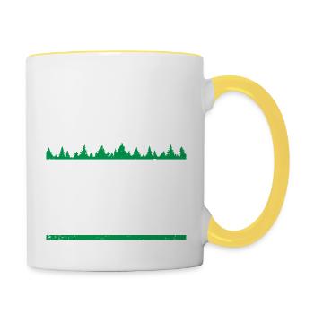 Je préfère faire de la randonnée, de la randonnée, de la montagne, de la nature, de la nature - Mug contrasté - blanc/jaune - Droite
