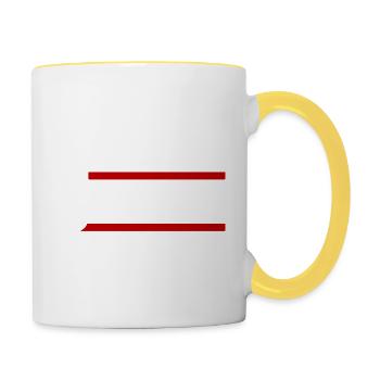 Shhh Shut Up Joke Saying Shut The Hell Up - Contrasting Mug - white/yellow - Right