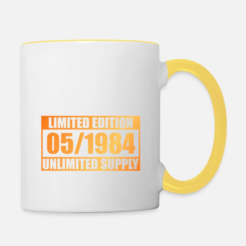 Édition limitée 40e anniversaire - ꝏ Approvisionnement 05/1984 - Mug contrasté - blanc/jaune
