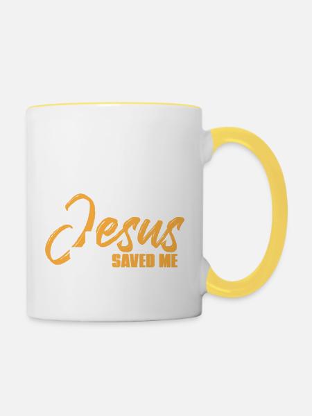 jesus quotes - Tasse zweifarbig - Weiß/Gelb