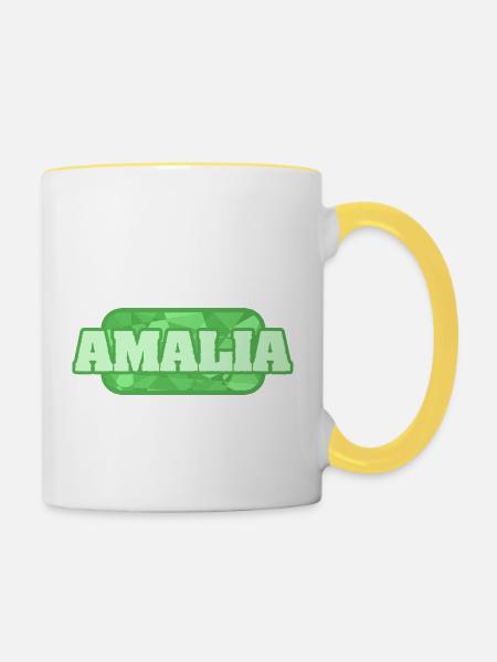 Gesundheit Amalia - Tasse zweifarbig - Weiß/Gelb