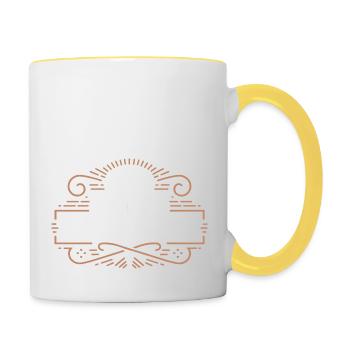 A la bonne franquette - Mug contrasté - blanc/jaune - Droite