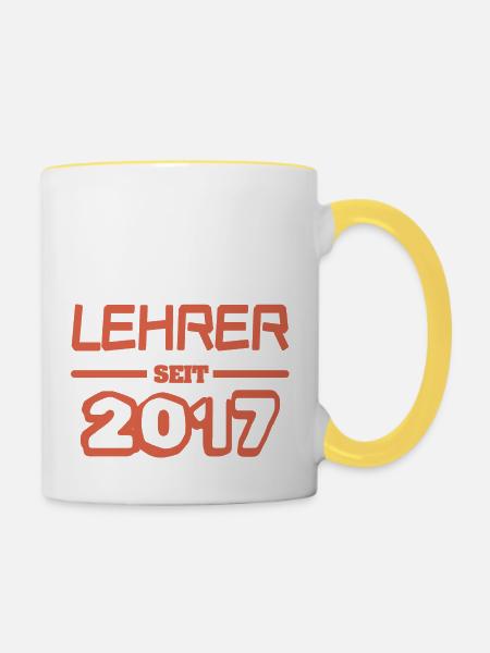 2017 - Tasse zweifarbig - Weiß/Gelb