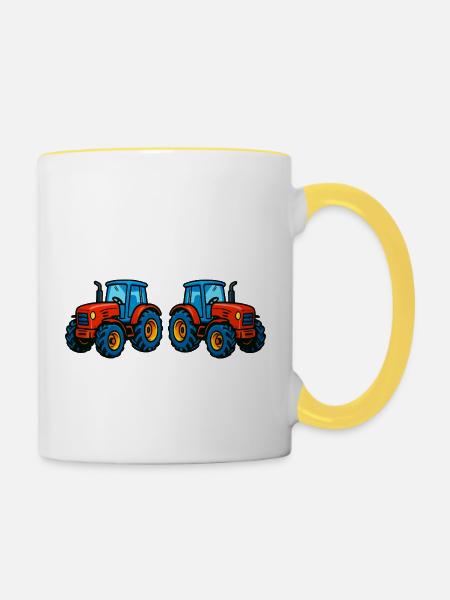 trekker 2 - Tasse zweifarbig - Weiß/Gelb