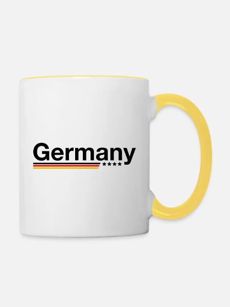 Germany - Tasse zweifarbig - Weiß/Gelb