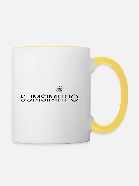 SUMSIMITPO - Tasse zweifarbig - Weiß/Gelb