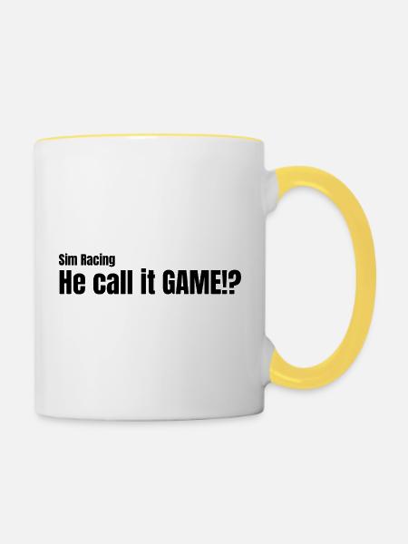 He call it GAME!? - Tasse zweifarbig - Weiß/Gelb