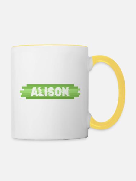 Heldin Alison - Tasse zweifarbig - Weiß/Gelb