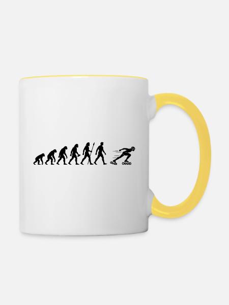 Evolution Inline Speedskating - Tasse zweifarbig - Weiß/Gelb