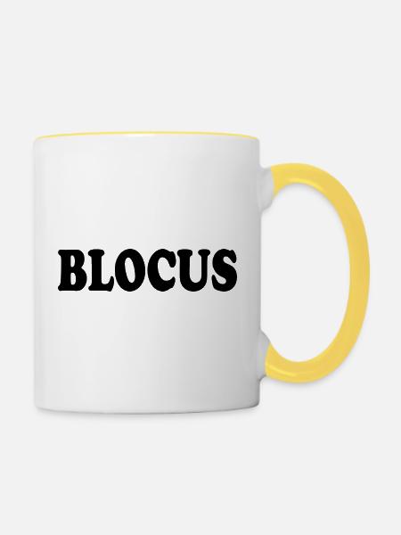 Blockade - Tasse zweifarbig - Weiß/Gelb