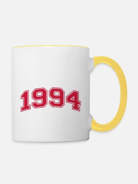 1994 - Tasse zweifarbig - Weiß/Gelb