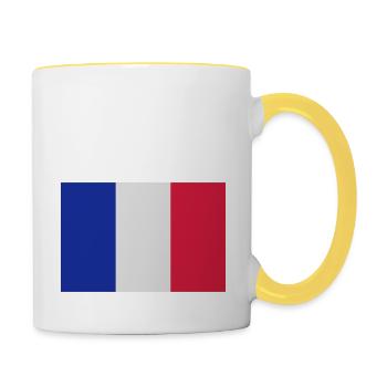 French Flag - Mug contrasté - blanc/jaune - Droite