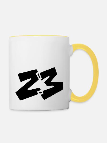 rzhw_23blok - Tasse zweifarbig - Weiß/Gelb