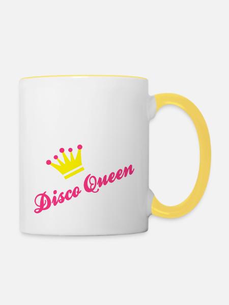 Disco - Tasse zweifarbig - Weiß/Gelb