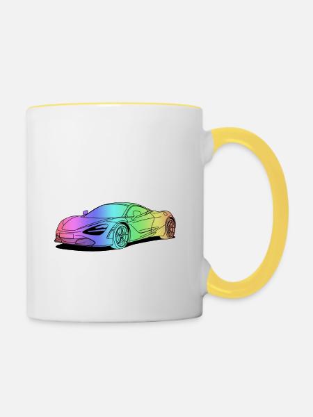 720s Coupe colourful - Tasse zweifarbig - Weiß/Gelb