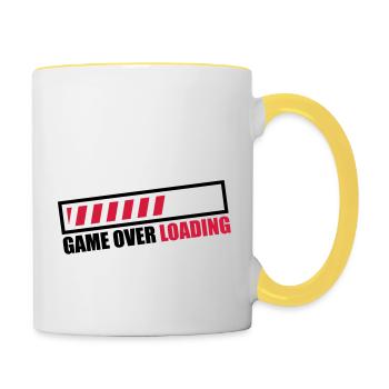 game_over_loading_c2 - Tasse zweifarbig - Weiß/Gelb - Rechts