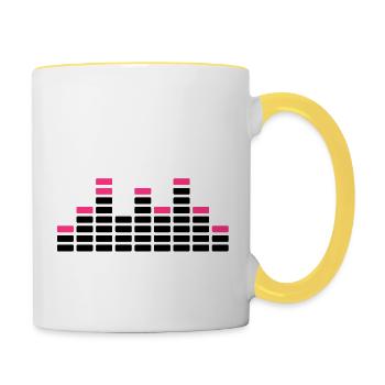 Equalizer - Tasse zweifarbig - Weiß/Gelb - Rechts