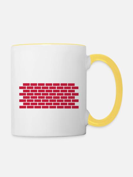 Wall - Tasse zweifarbig - Weiß/Gelb