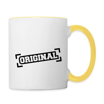 Original - Mug contrasté - blanc/jaune - Droite