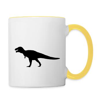 dino - Tasse zweifarbig - Weiß/Gelb - Rechts