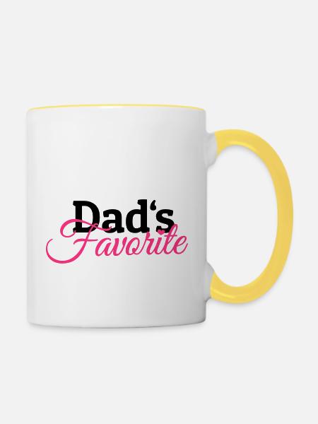 Dads Favorite - Tasse zweifarbig - Weiß/Gelb