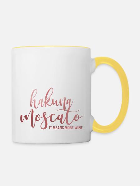 Wine - Tasse zweifarbig - Weiß/Gelb
