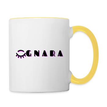 Gnara - Mug contrasté - blanc/jaune - Droite