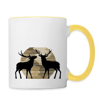 Deer - Contrasting Mug - white/yellow - Right