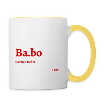 Babo bosnian BytheManzanitas - Contrasting Mug - white/yellow - Right