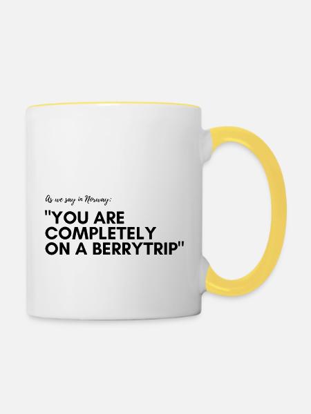 Ganz auf Bærtur - Tasse zweifarbig - Weiß/Gelb