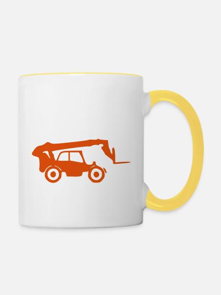 Manitou - Tasse zweifarbig - Weiß/Gelb