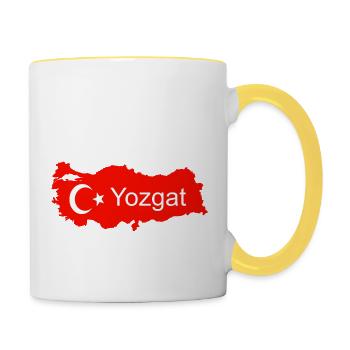 Yozgat 66 Turquie - Mug contrasté - blanc/jaune - Droite