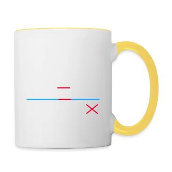 êtes vous de bonne humeur le matin ? Ta gueule - Mug contrasté - blanc/jaune - Droite